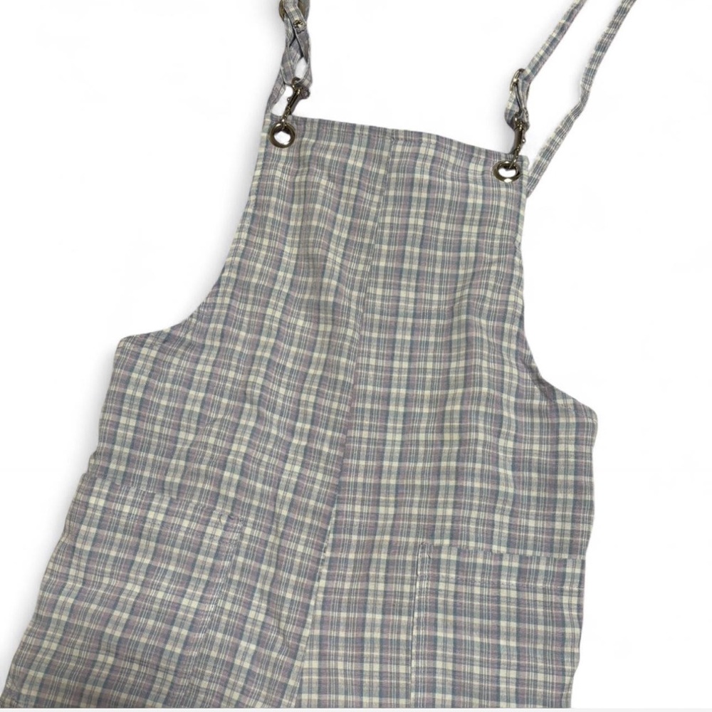 Plaid Overall Short romper